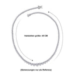 D'Joy Moissanit Halskette ca. 45 cm 925 Silber Rhodiniert ca. 23,57 ct.