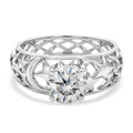 D'Joy Moissanit Ring 925 Silber Platiniert (Größe 18.00) ca. 1,20 ct