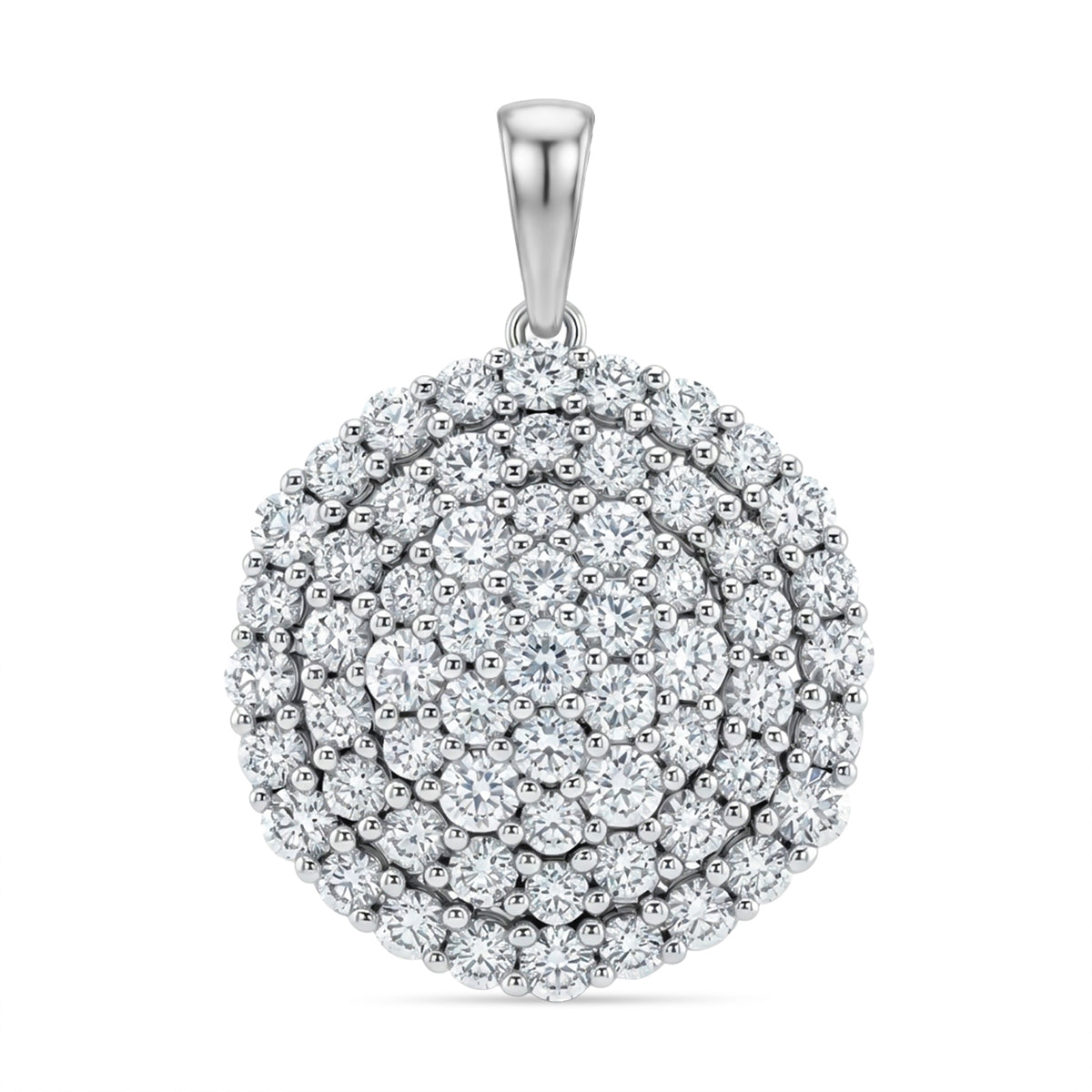 LUXURIANT DIAMOND - Lab Grown Diamant SI-GH Anhänger 925 Silber Rhodiniert ca. 3.00 ct