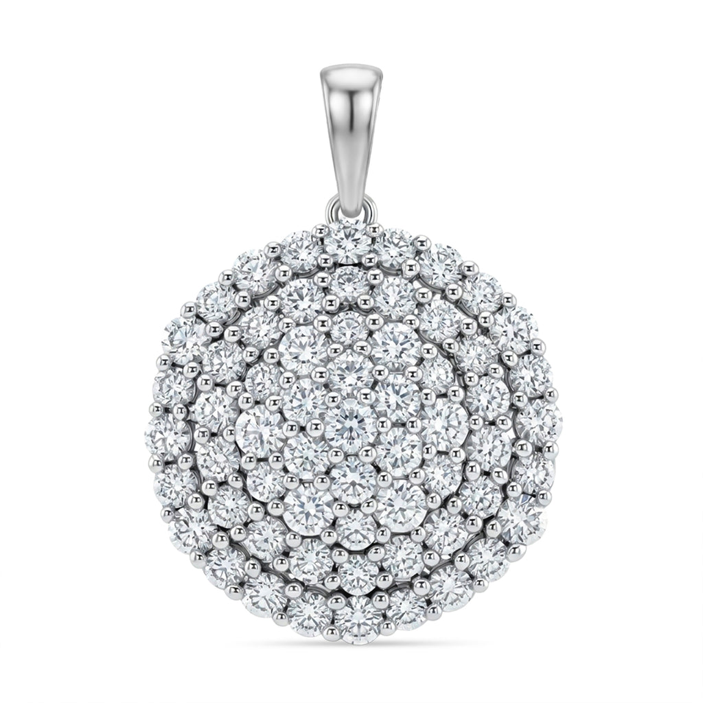 LUXURIANT DIAMOND - Lab Grown Diamant SI-GH Anhänger 925 Silber Rhodiniert ca. 3.00 ct