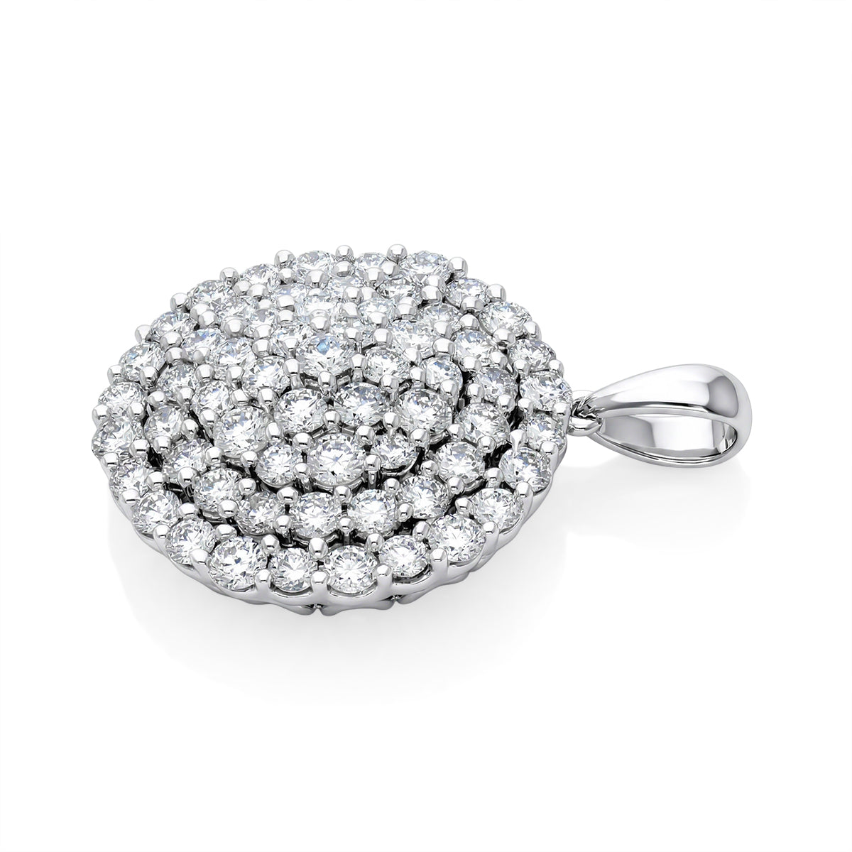 LUXURIANT SI-GH Labor Diamant Anhänger, 925 Silber rhodiniert - 3 ct.