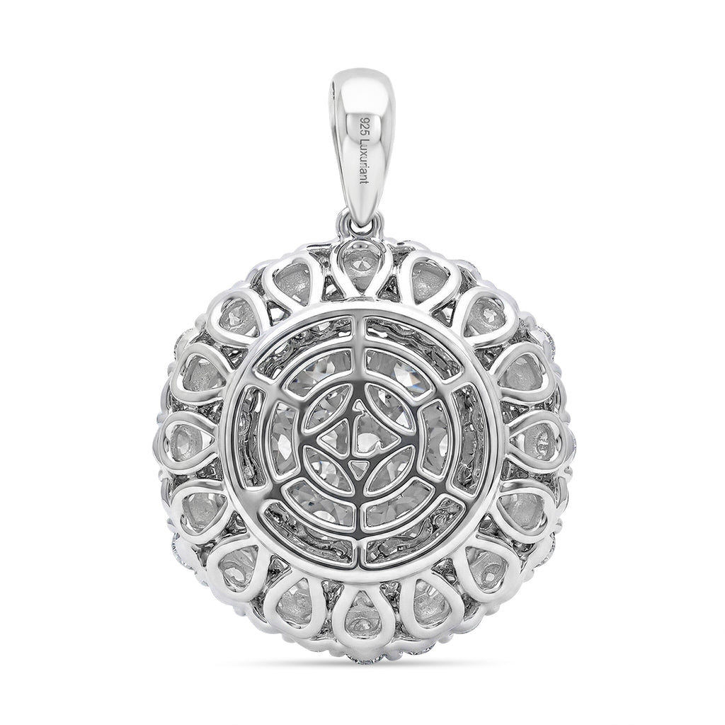 LUXURIANT DIAMOND - Lab Grown Diamant SI-GH Anhänger 925 Silber Rhodiniert ca. 3.00 ct