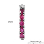 EVER TRUE Afrikanischer Rubin (Fissure gefüllt) Ohrringe 316L Edelstahl ca. 2.82 ct