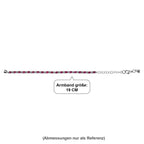 EVER TRUE Afrikanischer Rubin (Fissure gefüllt) Armband ca. 15 cm + 4 cm Extender, 316L Edelstahl ca. 5,36 ct.