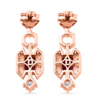 D'Joy Ilakaka Rosa Saphir (Fissure gefüllt), Weißer Zirkon Ohrringe 925 Silber 750 Rosévergoldet ca. 2,49 ct.