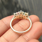 LUXURIANT DIAMOND - Lab Grown Blauer Diamant SI, Lab Grown Rosa Diamant Ring 925 Silber 750 Gelbgold vermeil (Größe 19.00) ca. 0,50 ct