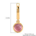 D'Joy Flamingo Mondstein Ohrringe 925 Silber 750 Vergoldet ca. 1,81 ct.