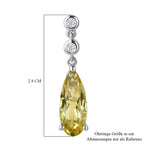 D'Joy AAA Ouro Verde-Quarz, Moissanit Ohrringe 925 Silber Rhodiniert ca. 5,87 ct.