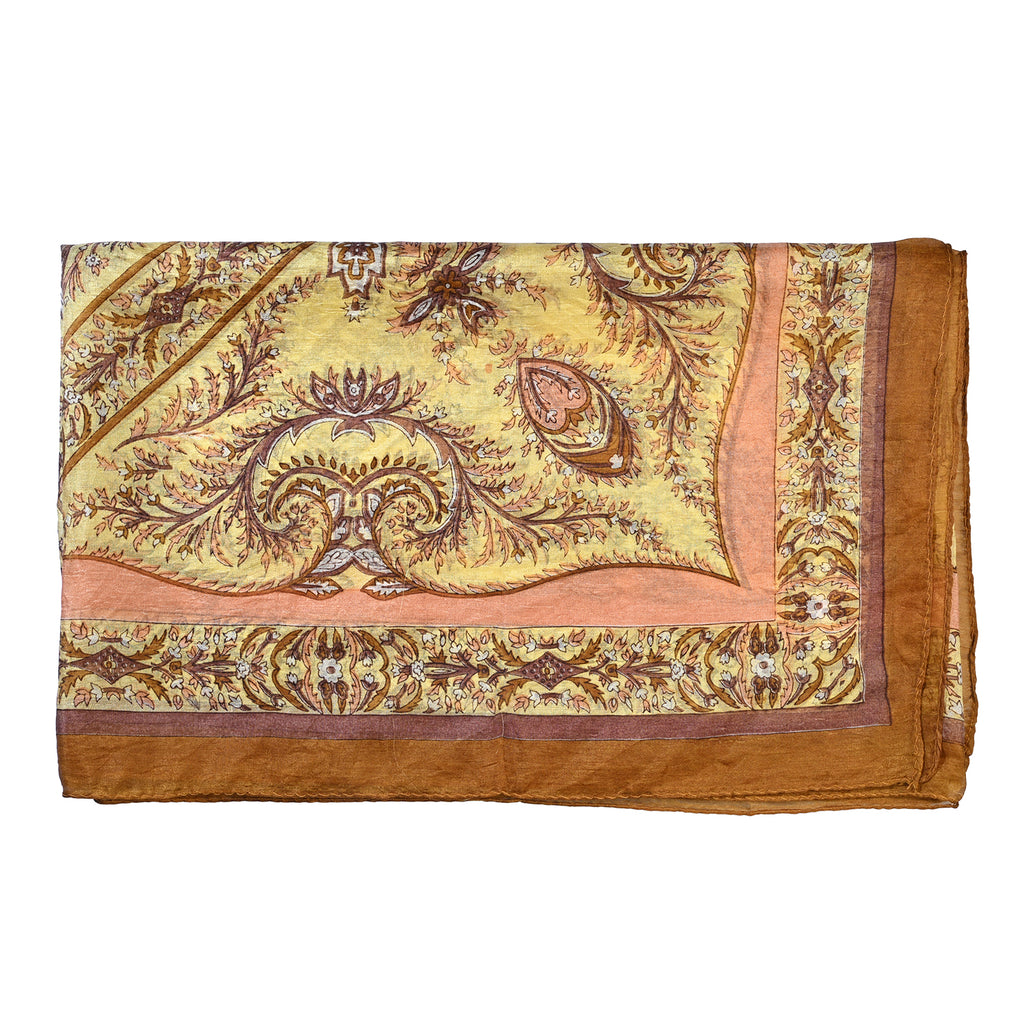 LA MAREY Seidenschal, 100 % Seide, Diamantmuster, 49 x 160 cm, Marineblau