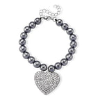 Terahertz, Weißer Kristall Armband ca. Flexibles cm 316L Edelstahl 80.00 ct