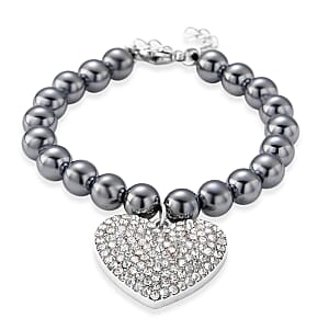 Terahertz, Weißer Kristall Armband, flexibel, 316L Edelstahl 80.00 ct