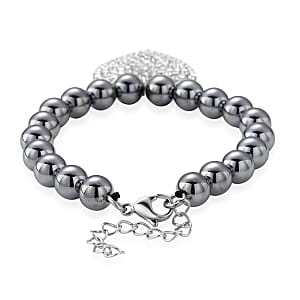 Terahertz, Weißer Kristall Armband, flexibel, 316L Edelstahl 80.00 ct