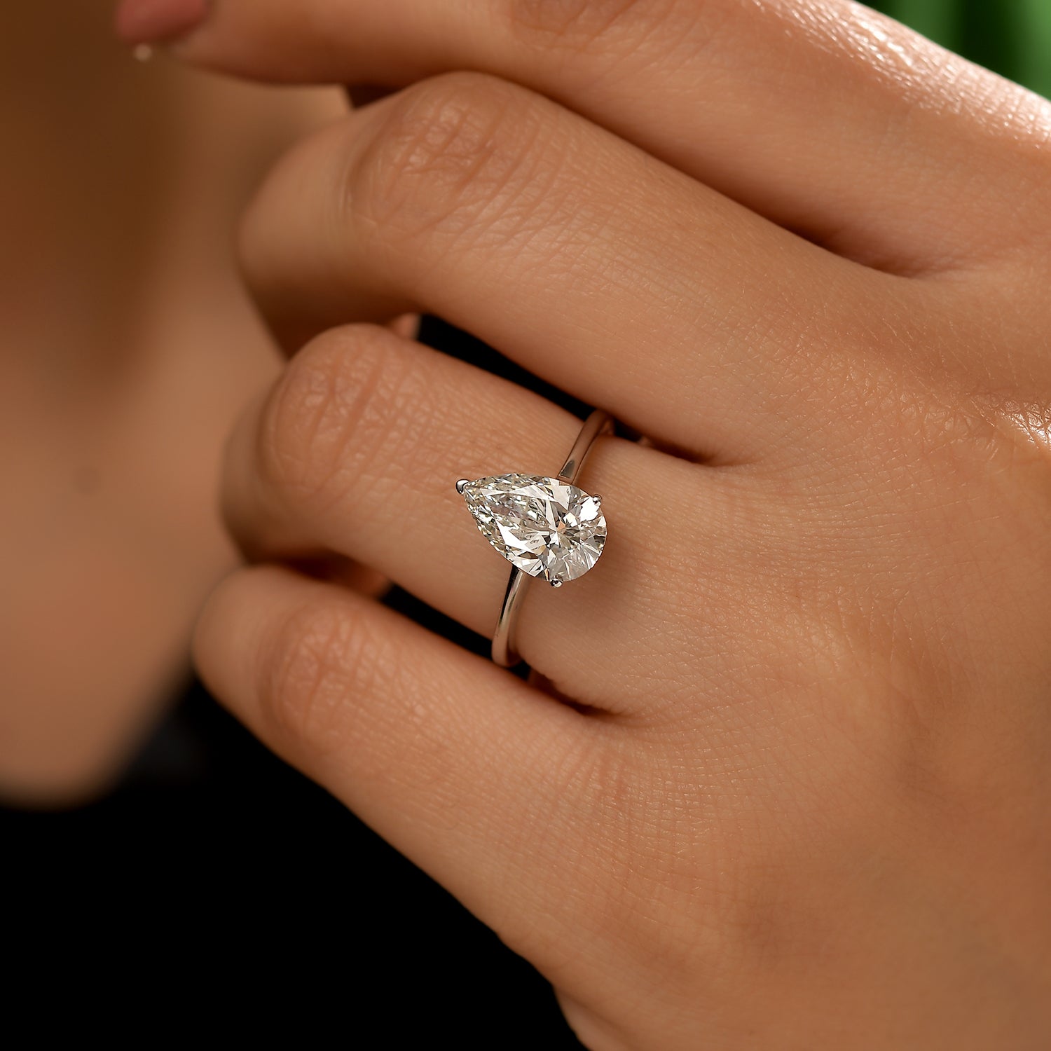 LUXURIANT DIAMOND- VS-EF Labor Diamant Anhänger und Ring in 950 Platin