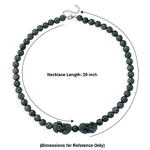 D'Joy EXTREM SELTEN Natürlicher Olmek Jadeit Typ A Halskette ca. Flexibles cm 925 Silber Rhodiniert ca. 440.00 ct