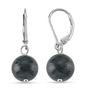 D'Joy EXTREM SELTEN Natürlicher Olmek Jadeit Typ A Ohrringe 925 Silber Rhodiniert ca. 50.00 ct