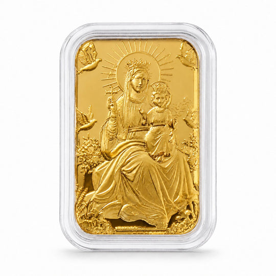 999er Goldfolie mit Bulldoggenmotiv, 10mg, 4,5x3,1cm