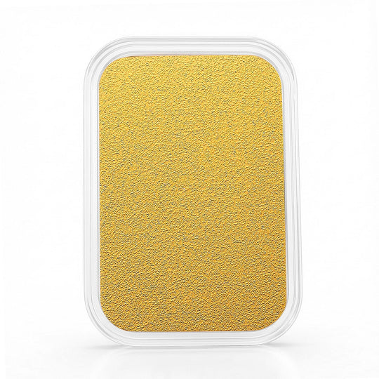 EXKLUSIVES GESCHENK - 999er Goldfolie mit Golden Gate Bridge in San Francisco, ca. 26x40 mm, ca. 10 mg