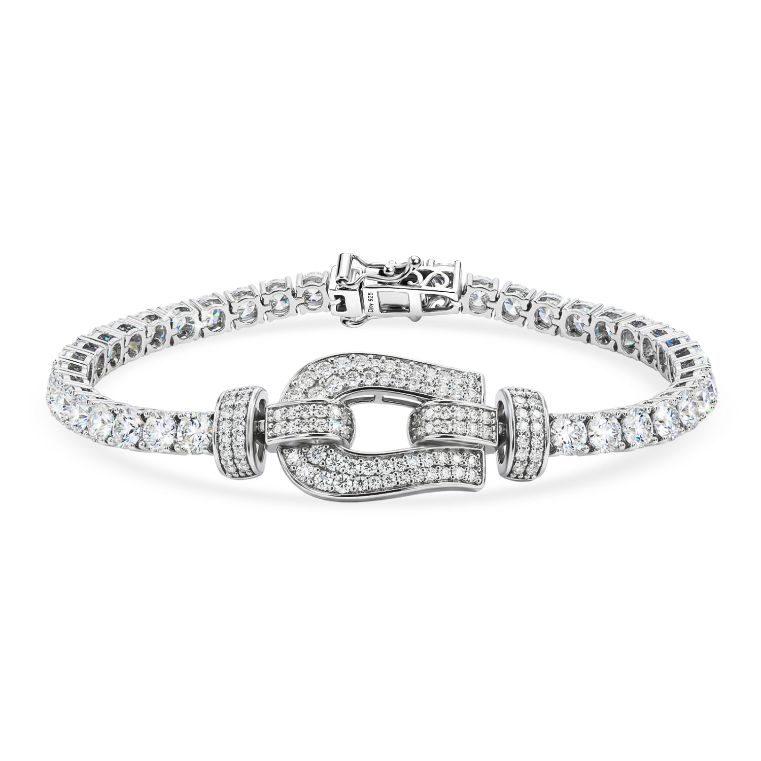 D'Joy Moissanit Armband ca. 19 cm 925 Silber Rhodiniert ca. 10,30 ct.