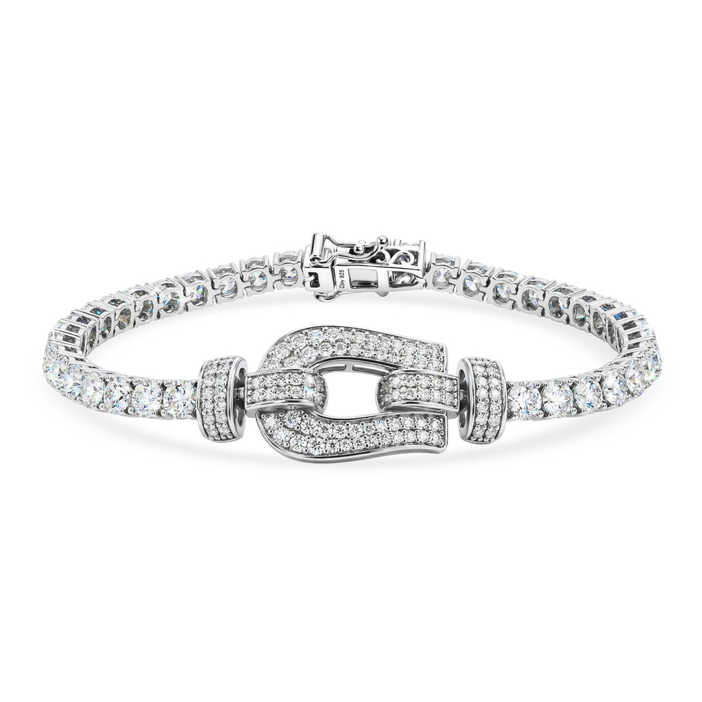 D'Joy Moissanit Armband ca. 19 cm 925 Silber Rhodiniert ca. 10,30 ct.