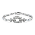 D'Joy Moissanit Armband ca. 19 cm 925 Silber Rhodiniert ca. 10,30 ct.