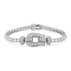 D'Joy Moissanit Armband ca. 19 cm 925 Silber Rhodiniert ca. 10,30 ct.
