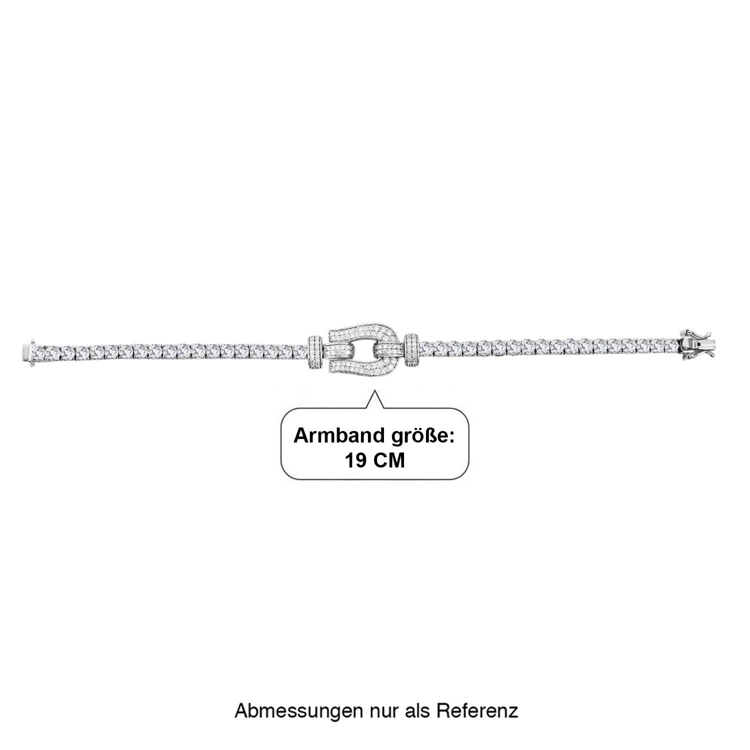 D'Joy Moissanit Armband ca. 19 cm 925 Silber Rhodiniert ca. 10,30 ct.