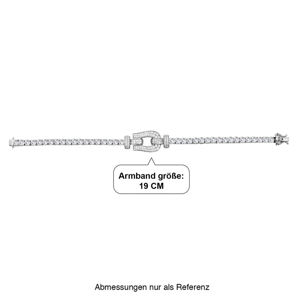 D'Joy Moissanit Armband ca. 19 cm 925 Silber Rhodiniert ca. 10,30 ct.