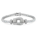 D'Joy Moissanit Armband ca. 18 cm 925 Silber Rhodiniert ca. 9,25 ct.