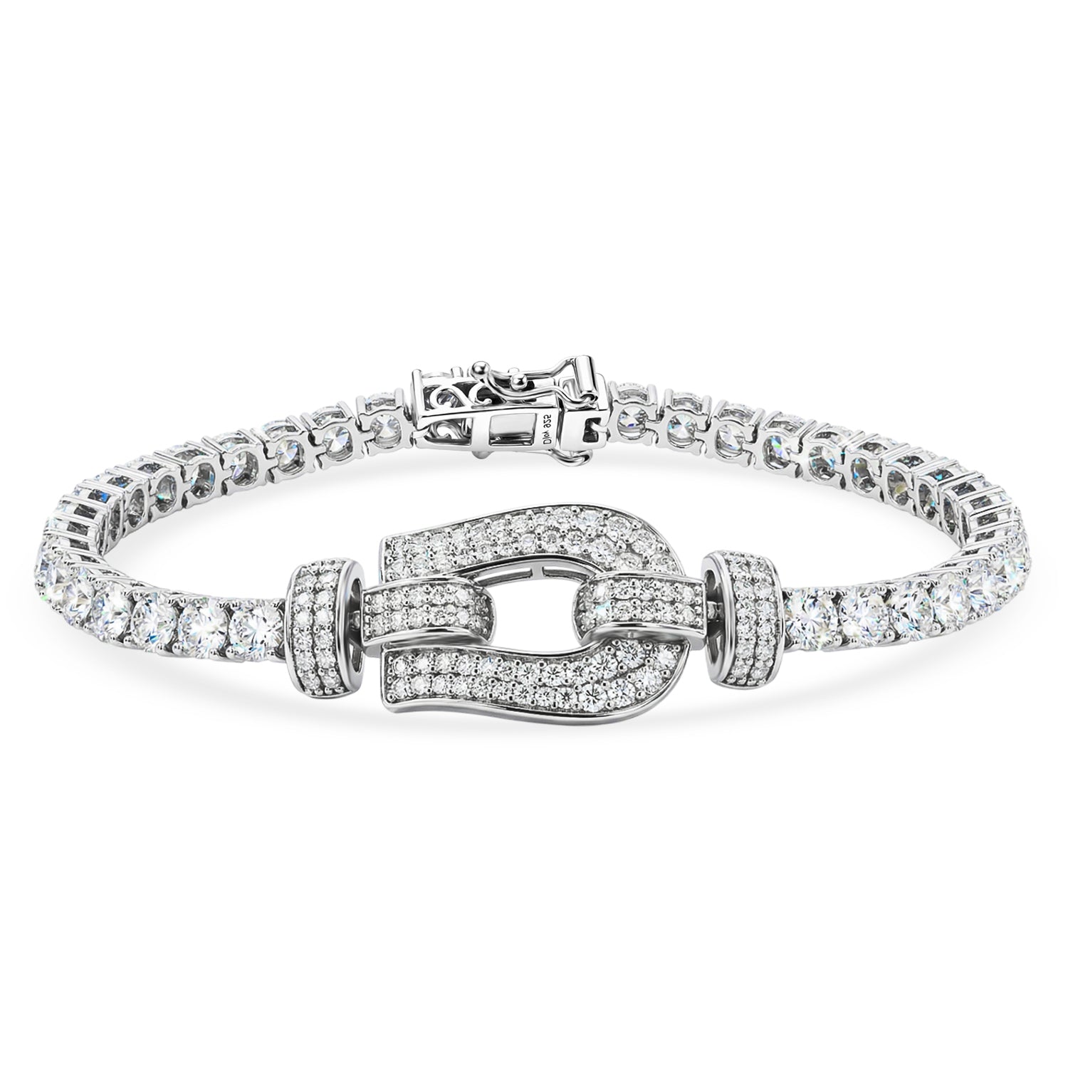 D'Joy Moissanit Armband ca. 20 cm 925 Silber Rhodiniert ca. 11,30 ct.