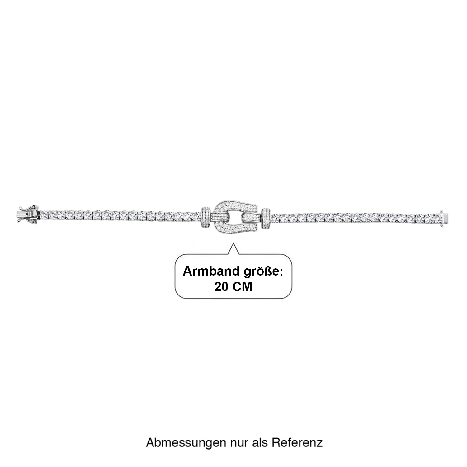 D'Joy Moissanit Armband ca. 20 cm 925 Silber Rhodiniert ca. 11,30 ct.
