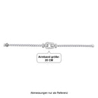 D'Joy Moissanit Armband ca. 20 cm 925 Silber Rhodiniert ca. 11,30 ct.