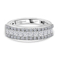 LUXURIANT DIAMOND - Lab Grown Diamant VS-EF Ring 925 Silber Rhodiniert (Größe 17.00) ca. 1,00 ct
