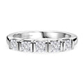 LUXURIANT DIAMOND - Lab Grown Diamant SI-GH SGL zertifiziert Ring 925 Silber Rhodiniert (Größe 17.00) ca. 1.00 ct