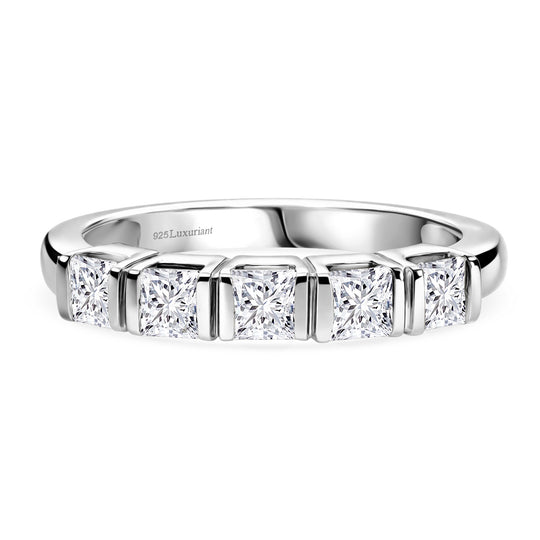 LUXURIANT DIAMOND - Lab Grown Diamant SI-GH SGL zertifiziert Ring 925 Silber Rhodiniert (Größe 17.00) ca. 1.00 ct