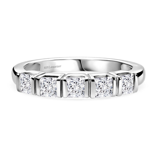 LUXURIANT DIAMOND - Lab Grown Diamant SI-GH SGL zertifiziert Ring 925 Silber Rhodiniert (Größe 17.00) ca. 1.00 ct
