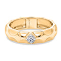 LUXURIANT SI-GH Labor Diamant Ring, 925 Silber 750 Gelbgold Vermeil - 0,15 ct.