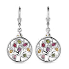 D'Joy AA Mehrfarbige-Turmalin Ohrringe 925 Silber Rhodiniert ca. 2.71 ct