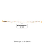 D'Joy AA Mehrfarbiges-Turmalin Armband ca. 20 cm 925 Silber 750 Gelbgold vermeil ca. 8.72 ct
