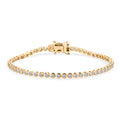 LUXURIANT SGL zertifiziertes SI-GH Labor Diamant 20cm Armband, 925 Silber 750 Gelbgold Vermeil - 2 ct.
