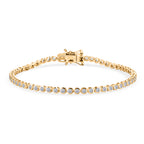 LUXURIANT DIAMOND - Lab Grown Diamant SI-GH SGL zertifiziert  Armband ca. 19 cm 925 Silber 750 Gelbgold vermeil (10-15 Werktage Lieferzeit) ca. 2.00 ct
