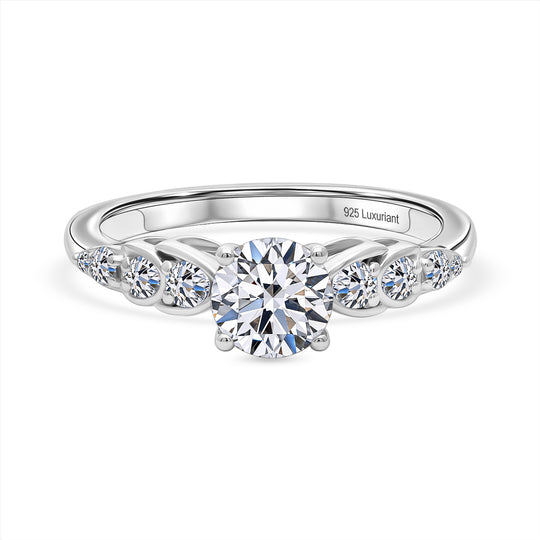 LUXURIANT DIAMOND - Lab Grown Diamant VS-EF SGL zertifiziert Ring 925 Silber Rhodiniert (Größe 19.00) ca. 1.00 ct