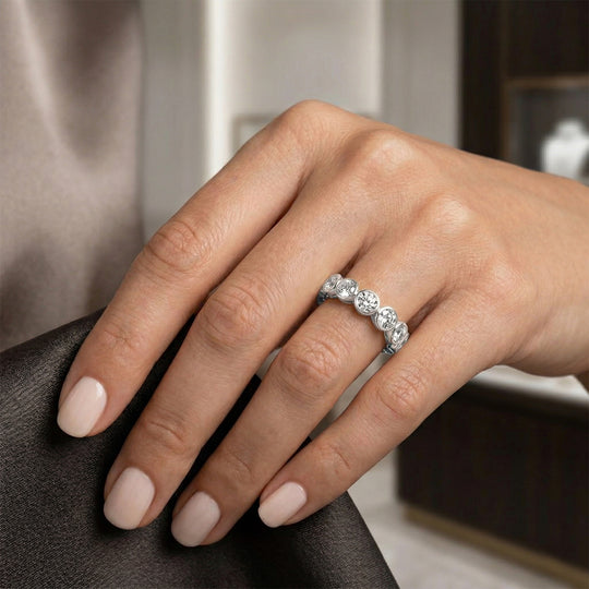 LUXURIANT DIAMOND - Lab Grown Diamant SI-GH SGL zertifiziert Ring 925 Silber Rhodiniert (Größe 20.00) ca. 3.00 ct