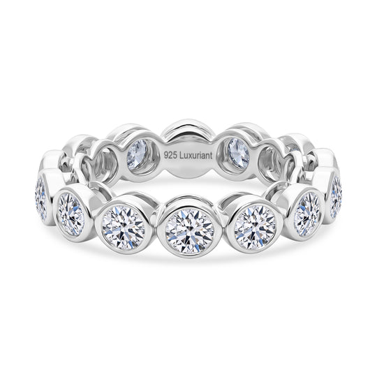 LUXURIANT DIAMOND - Lab Grown Diamant SI-GH SGL zertifiziert Ring 925 Silber Rhodiniert (Größe 20.00) ca. 3.00 ct