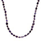 Afrikanischer Amethyst Halskette ca. 60 cm +5 cm Extender, Reine Legierung Goldton ca. 100.00 ct