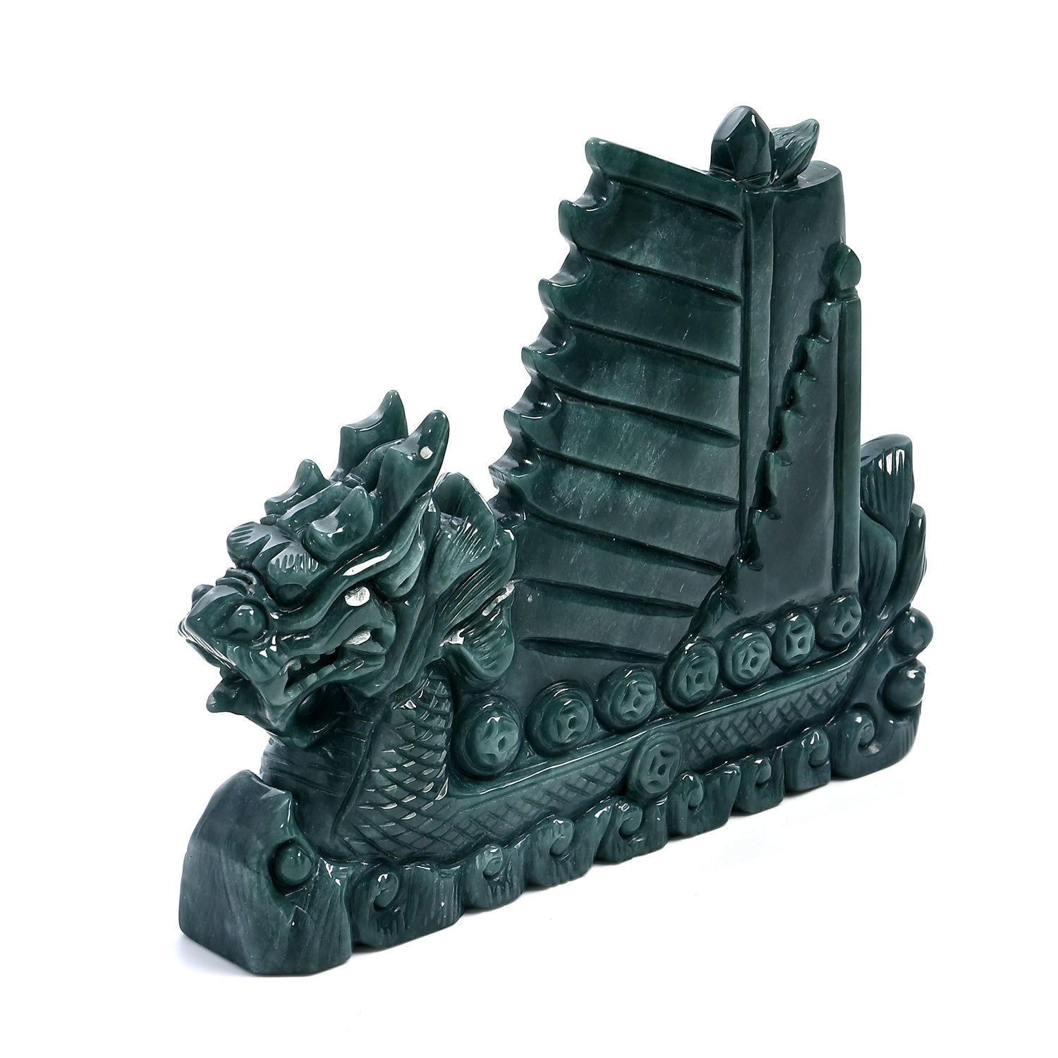Natürlicher Olmek Jadeit, Typ A Jade, 7cm, Drachenfigur