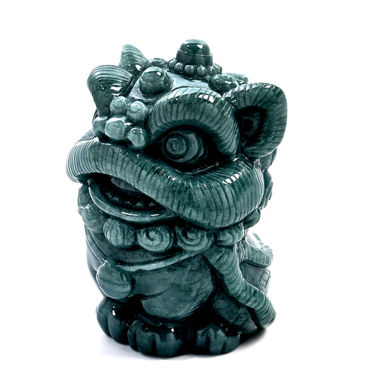EXTREM SELTEN Natürlicher Olmek Jadeit Typ A Jade 7cm Löwe Figur