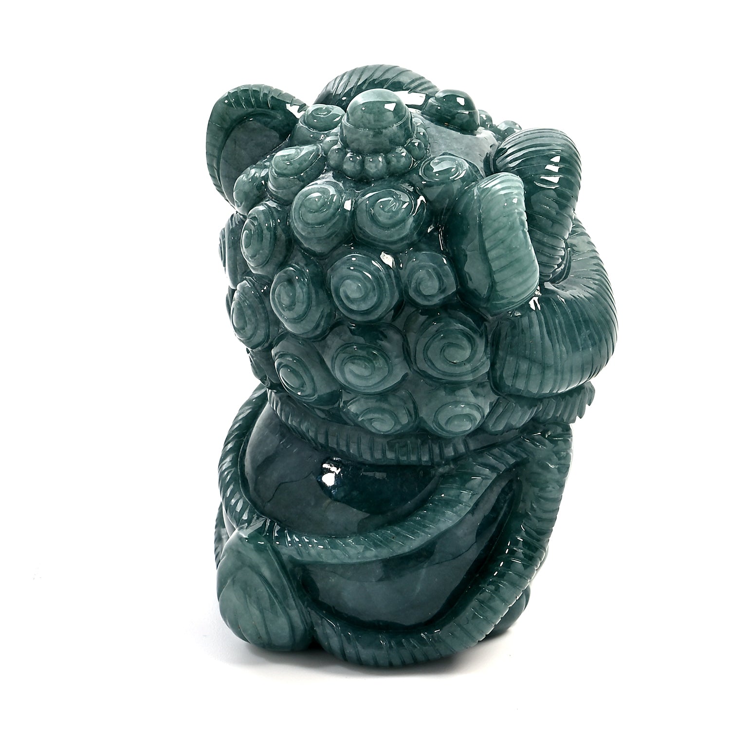 One piece  approx 7cm carving Dancing Lion  Olmec jade (Type A Natural jadeite jade)  symbolizes good fortune and prosperity
