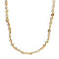 Citrin Halskette ca. 60 cm + 5 cm Extender, Reine Legierung Goldton ca. 100.00 ct