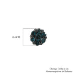 D'Joy Blauer Diamant Ohrringe 925 Silber Rhodiniert (10-15 Werktage Lieferzeit)