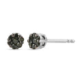 D'Joy Grüner Diamant Ohrringe 925 Silber Rhodiniert (10-15 Werktage Lieferzeit) ca. 0.15 ct